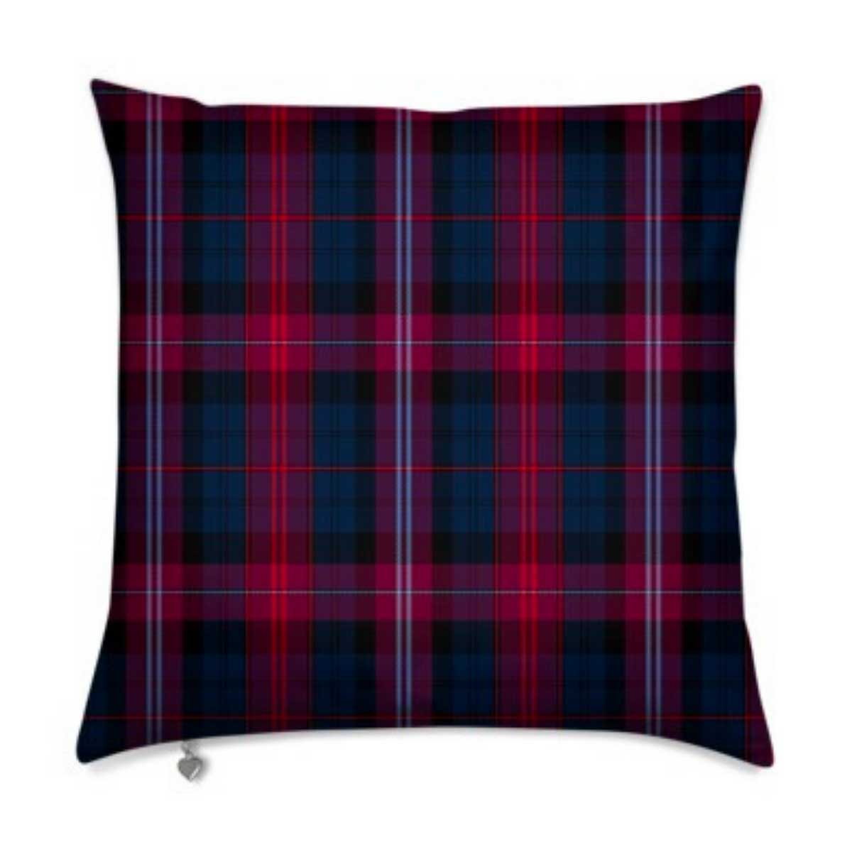 Cushion - Welsh Clan Tartan Wool - Your Surname - Square (Plain)