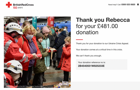 Ukraine Crisis Appeal - Our Donation!