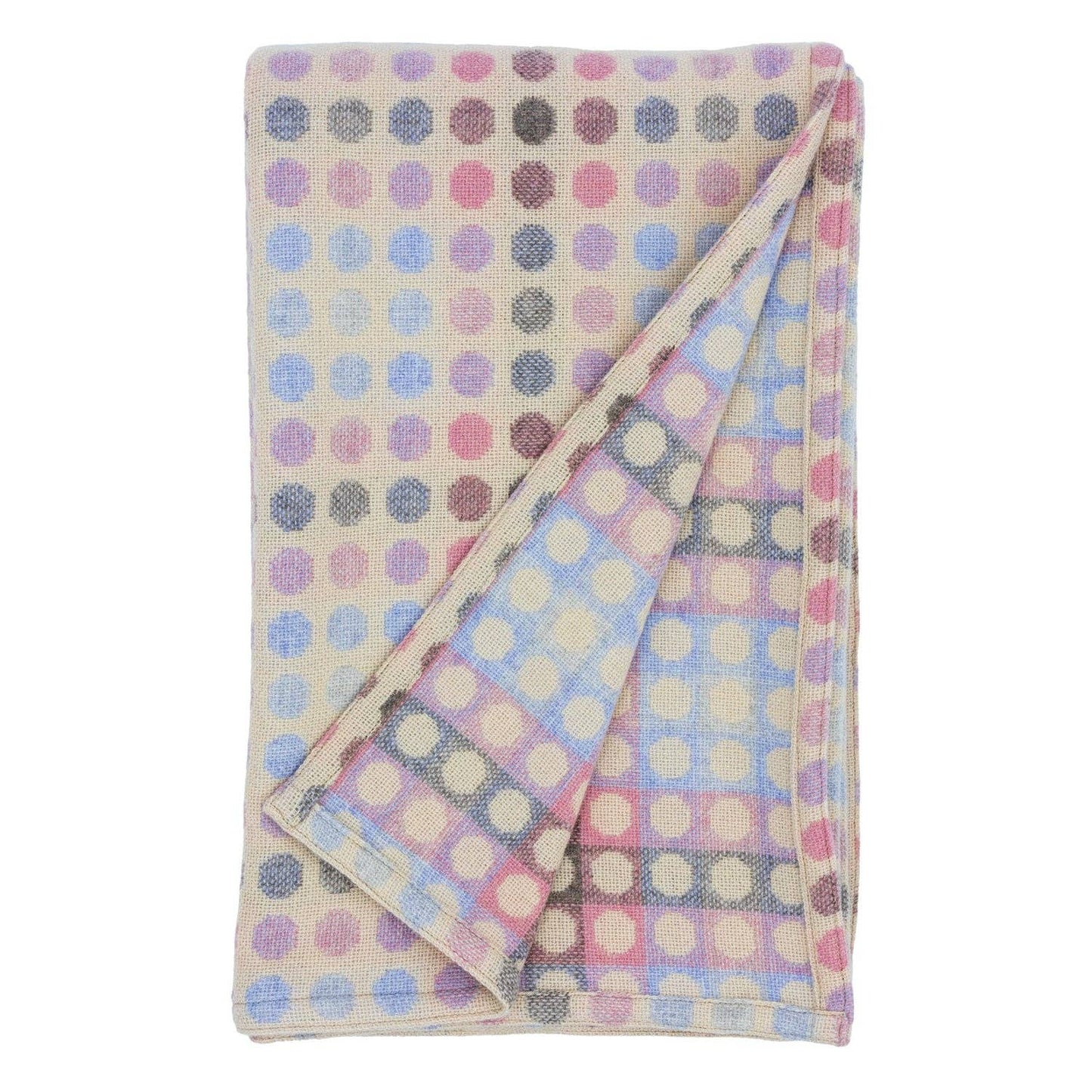 Pram Blanket - Melin Tregwynt - Mondo Spotty - Shell / Pinks