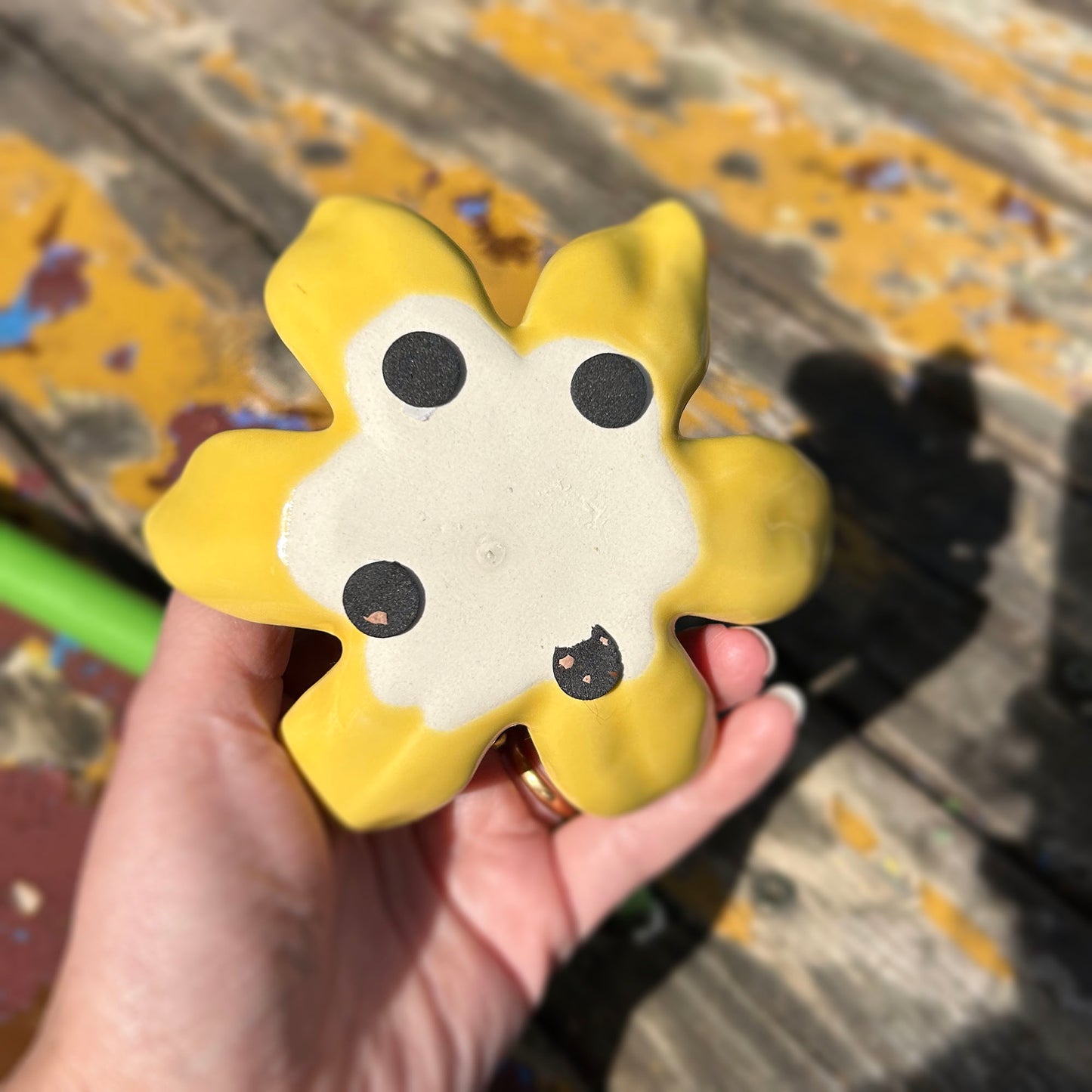 Candle Holder - Daffodil - Ceramic (Preloved)