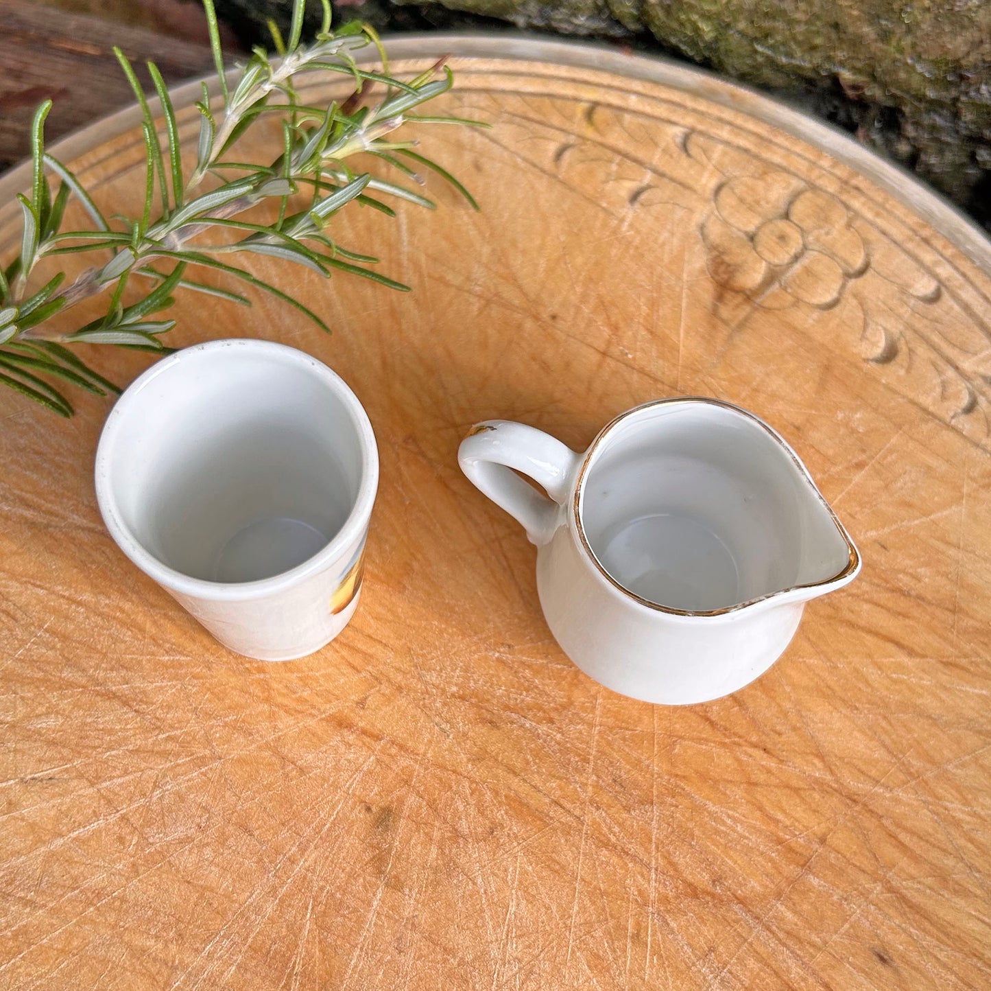 Miniature Jug & Pot Set - Welsh Costumes - Antique Souvenir (Preloved)
