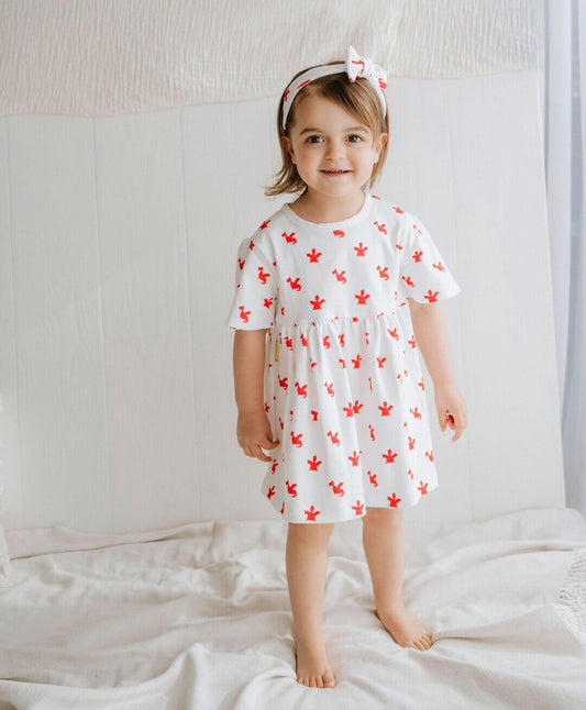 Baby / Kids Dress - Organic Cotton – Welsh Dragons - Handmade