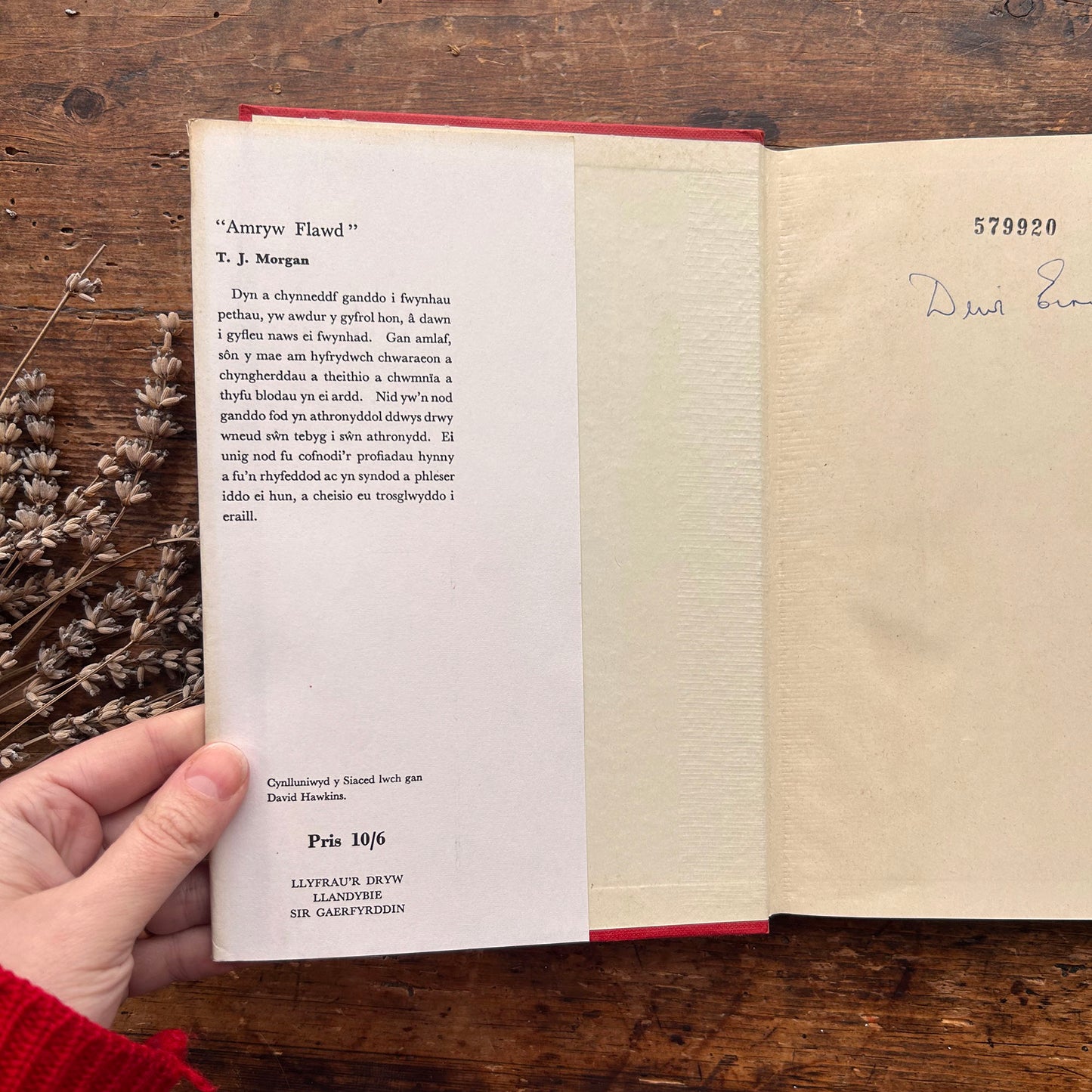 Amryw Flawd - Ysgrifau ac Ystoriau - T. J. Morgan - 1966 1st edition (Preloved)