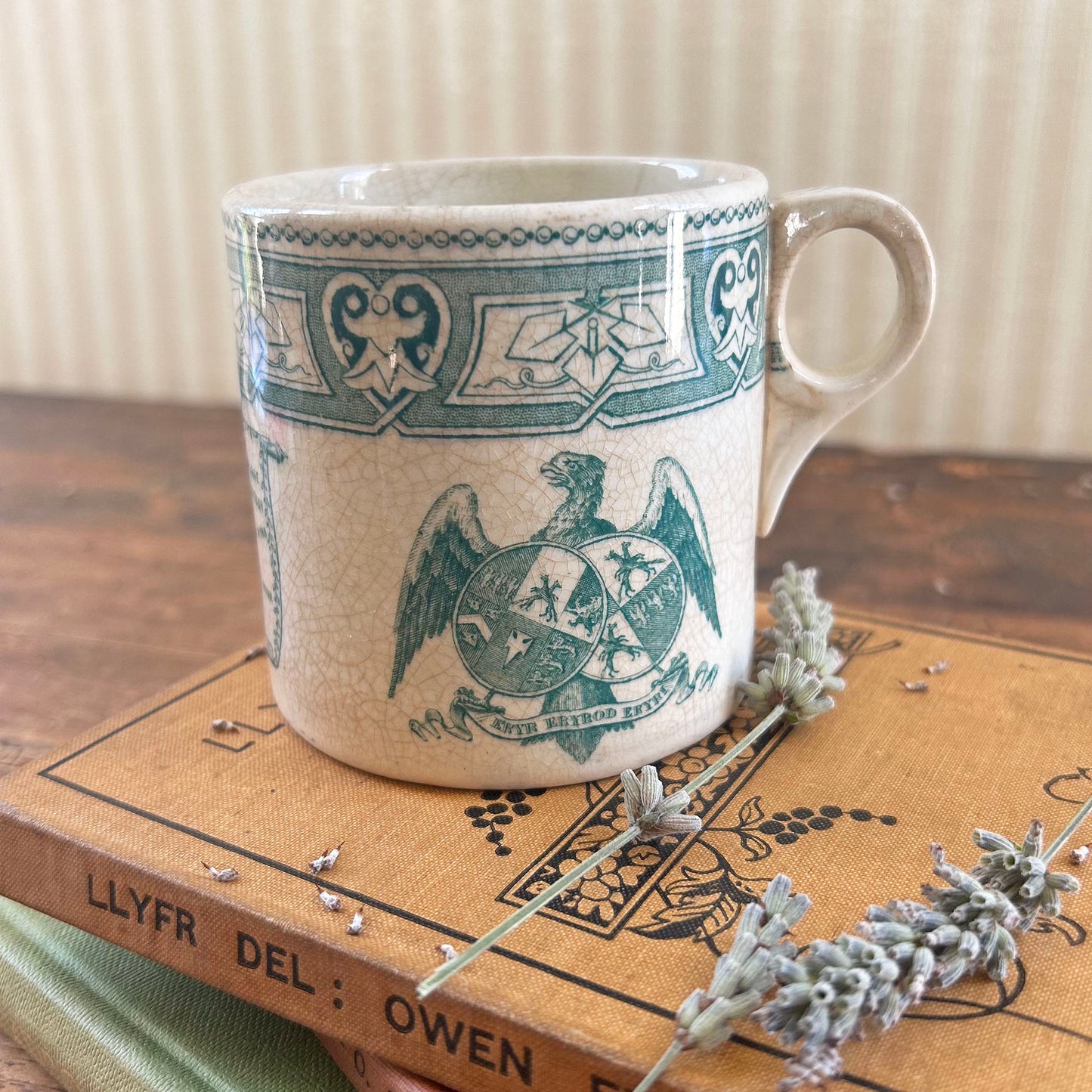 Antique Mug - Welsh Commemorative Marriage - 1884 (Preloved)