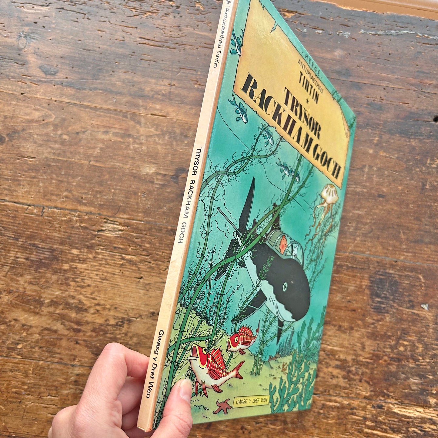 Anturiaethau Tintin - Trysor Rackham Goch - Vintage 1979 1st ed. (Preloved)