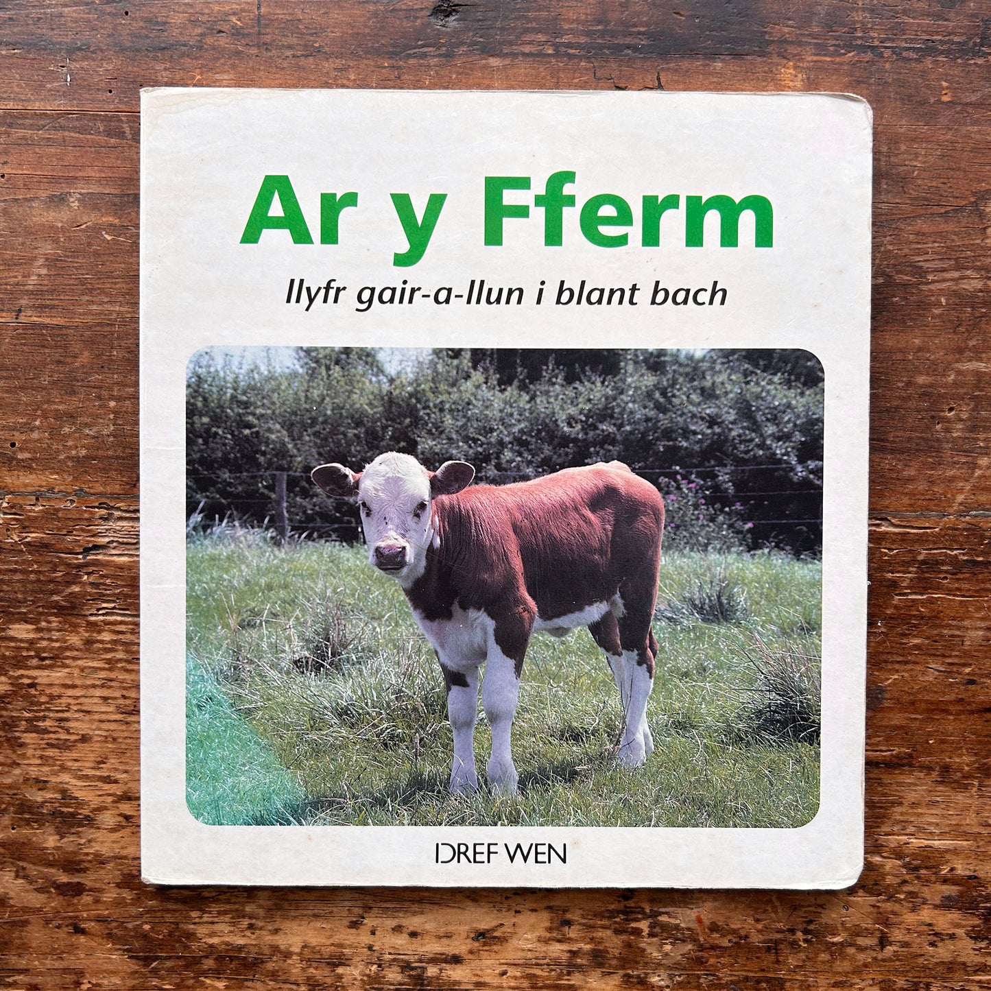 Ar y Fferm - llyfr gair-a-llun i blank bach (Preloved)