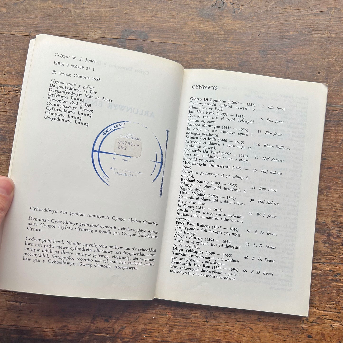 Arlunwyr Enwog - Cyfres Enwogion y Byd 9 (Preloved)