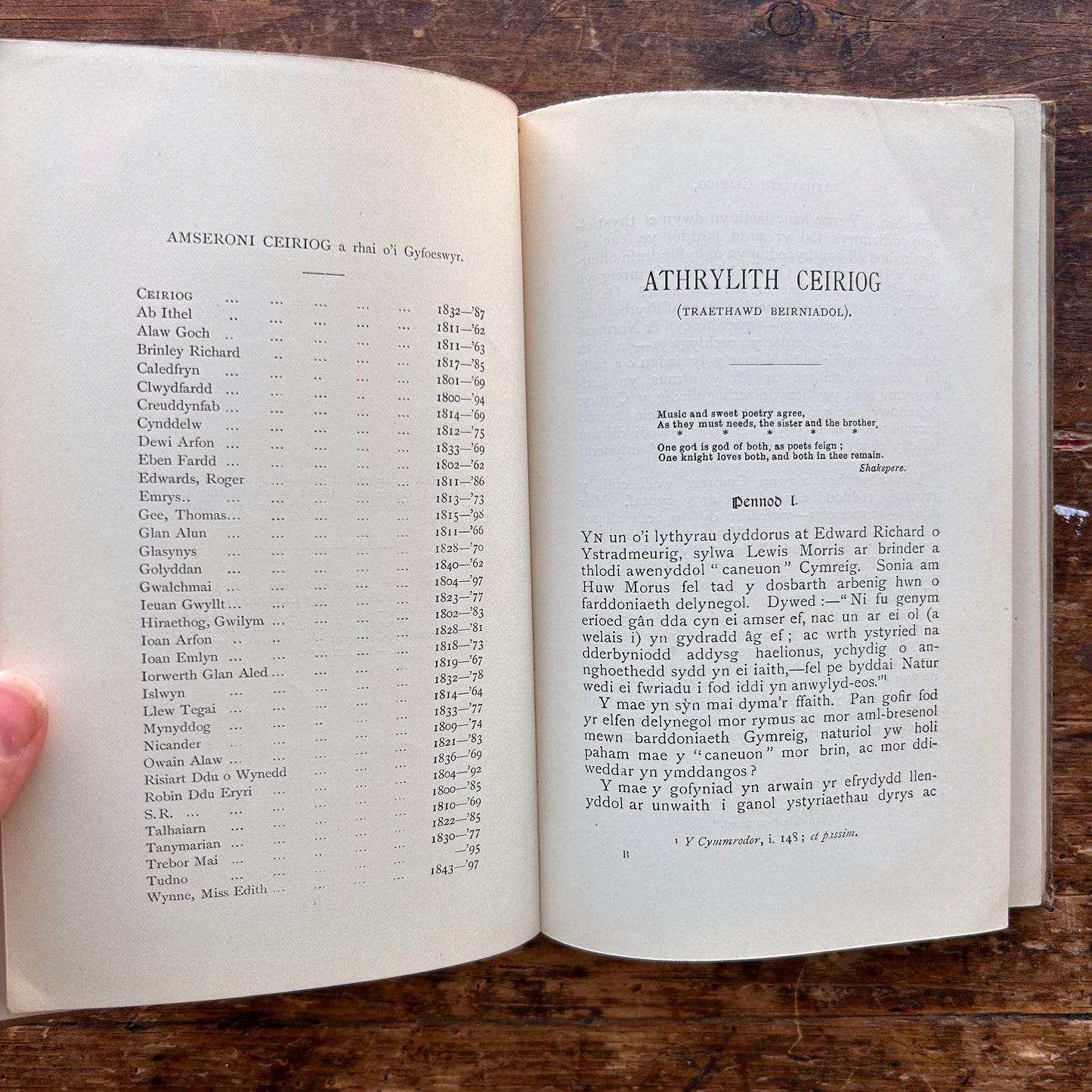 Athrylith Ceiriog - Elfed - 1899 (Preloved)