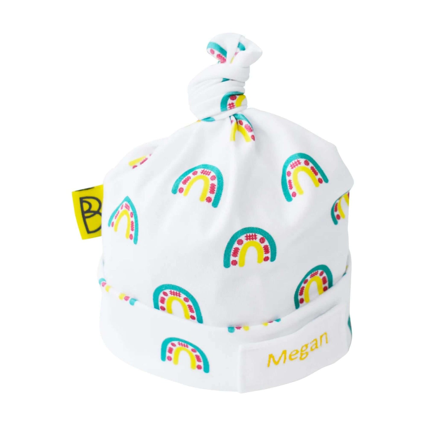 Baby Gift Set - Organic Hat & Blanket – Enfys / Rainbow - Personalised