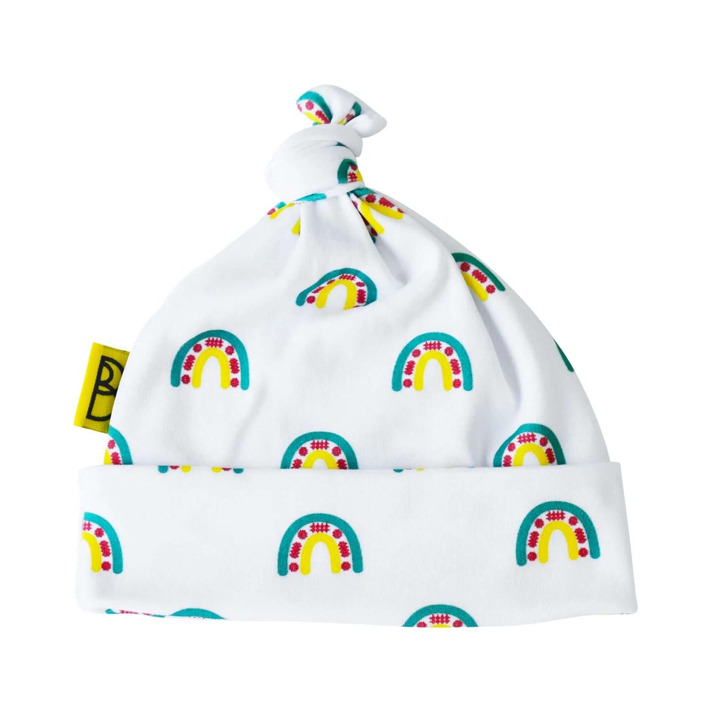 Baby Gift Set - Organic Hat Dribble Bib – Enfys / Rainbow - Personalised