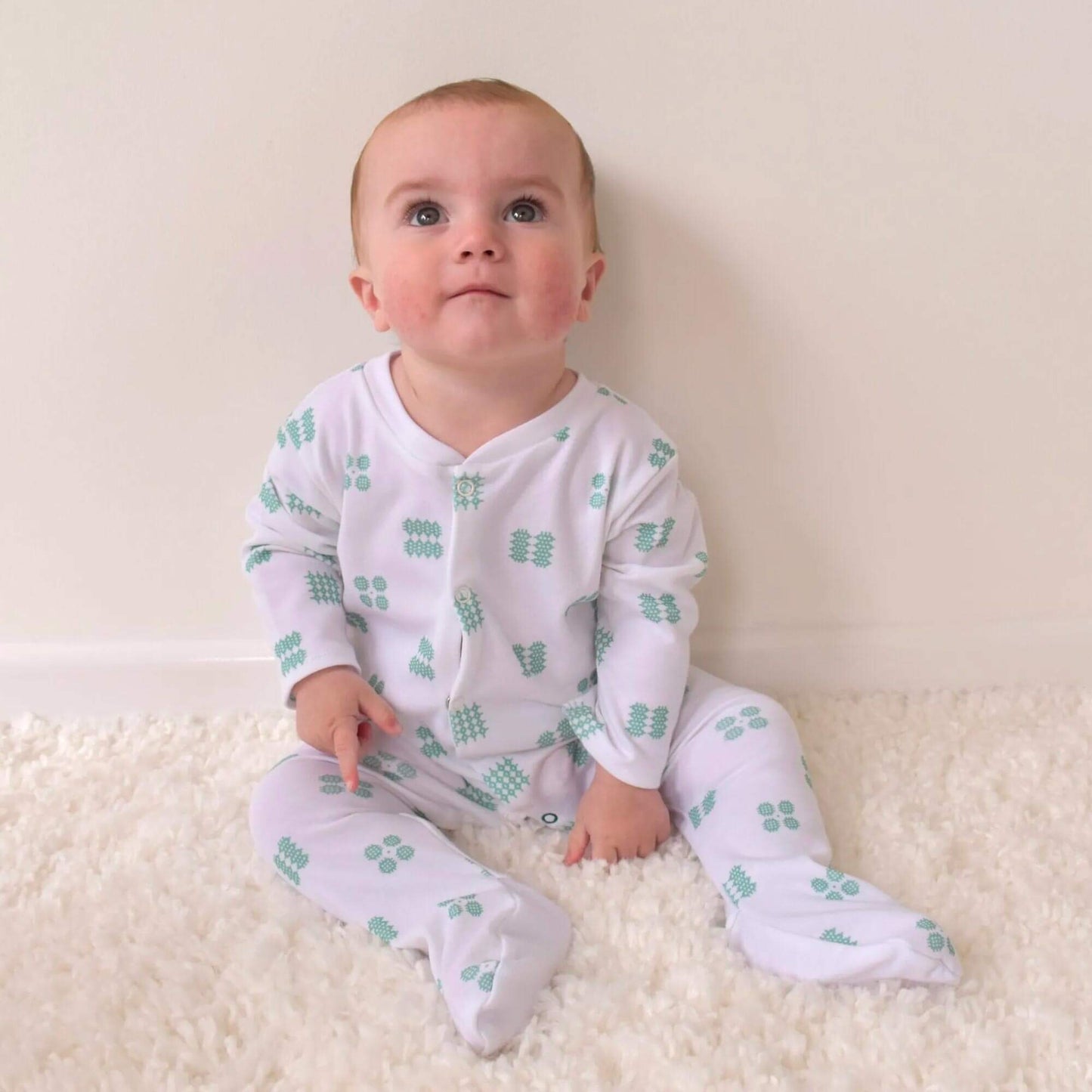 Baby Sleepsuit - Organic Cotton – Tapestry - Personalised