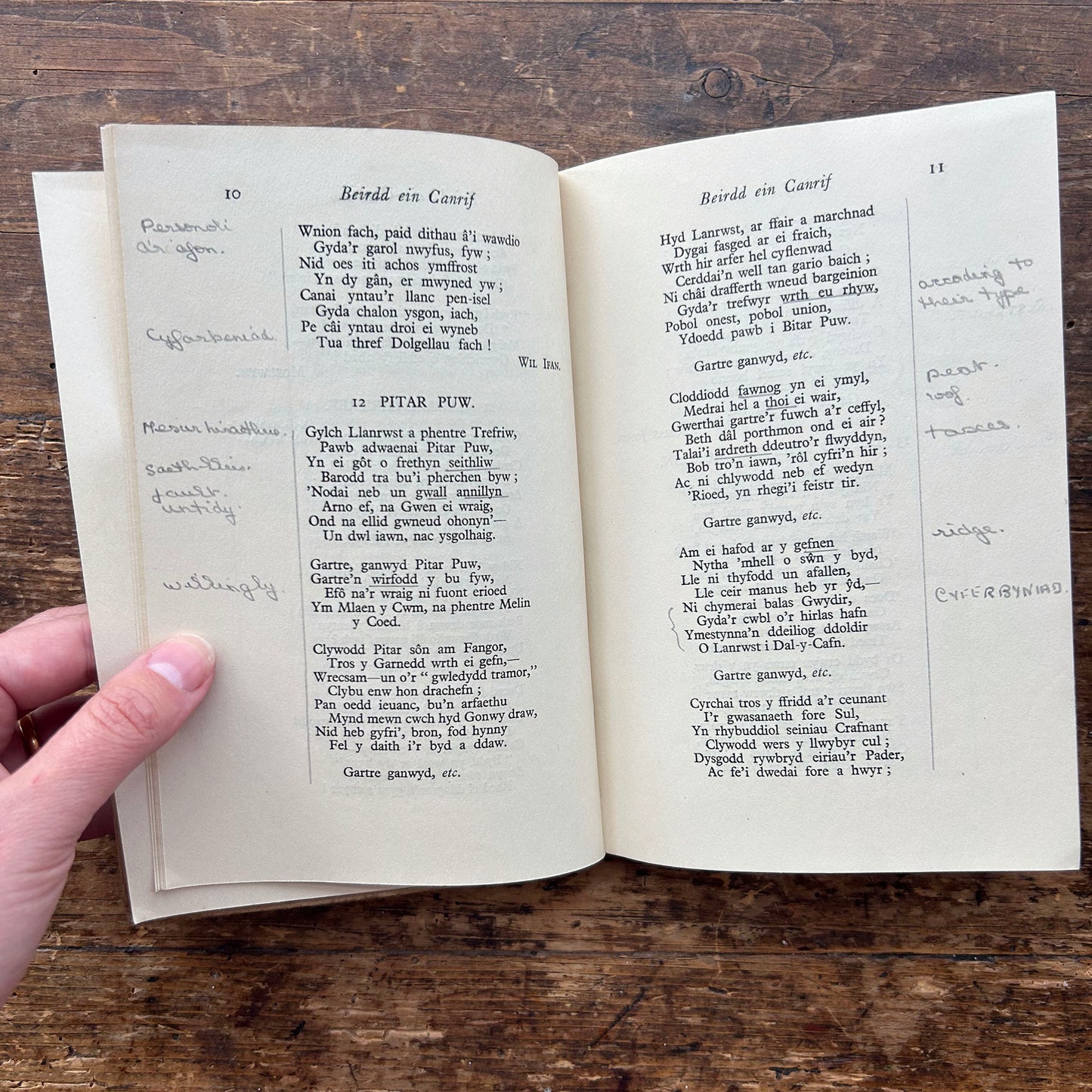 Beirdd Ein Canrif - Llyfr I - Welsh Poetry - 1941 (Preloved)