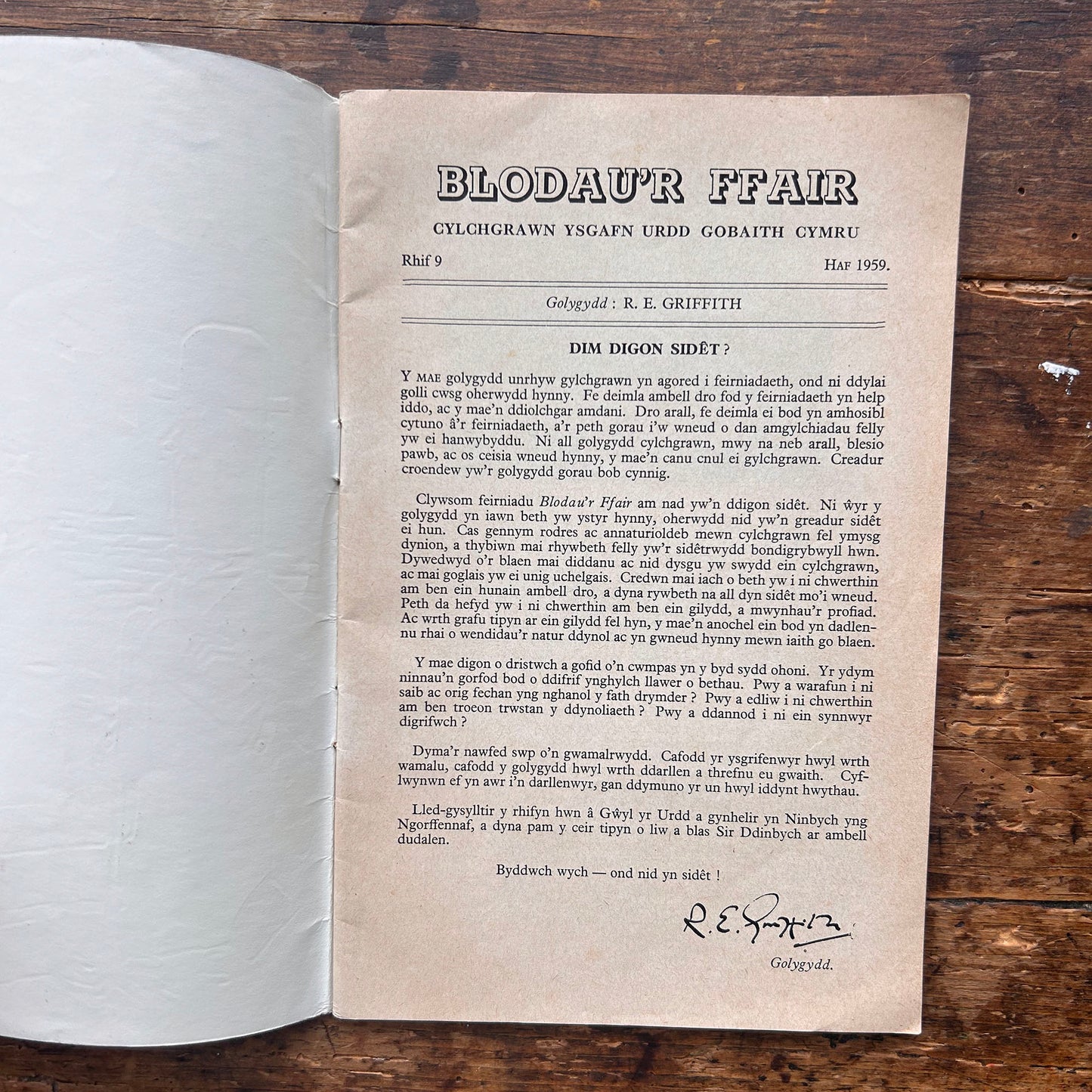 Blodau'r Ffair - Rhif 9 - Cylchgrawn - 1959 (Preloved)