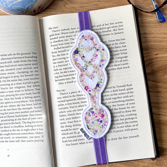 Bookmark - Handmade Wool Lovespoon / Love Spoon – Floral Lilac