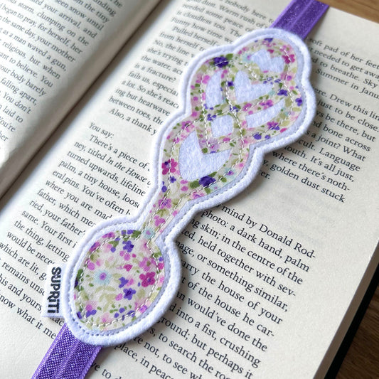 Bookmark - Handmade Wool Lovespoon / Love Spoon – Floral Lilac