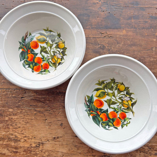 Bowls - Vintage Porthmeirion / Portmeirion - Oranges and Lemons - Set of 2 (Preloved)