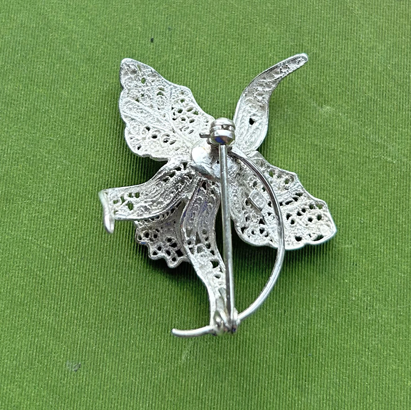 Brooch - Vintage - 935 Silver - Filigree Daffodil (Preloved)