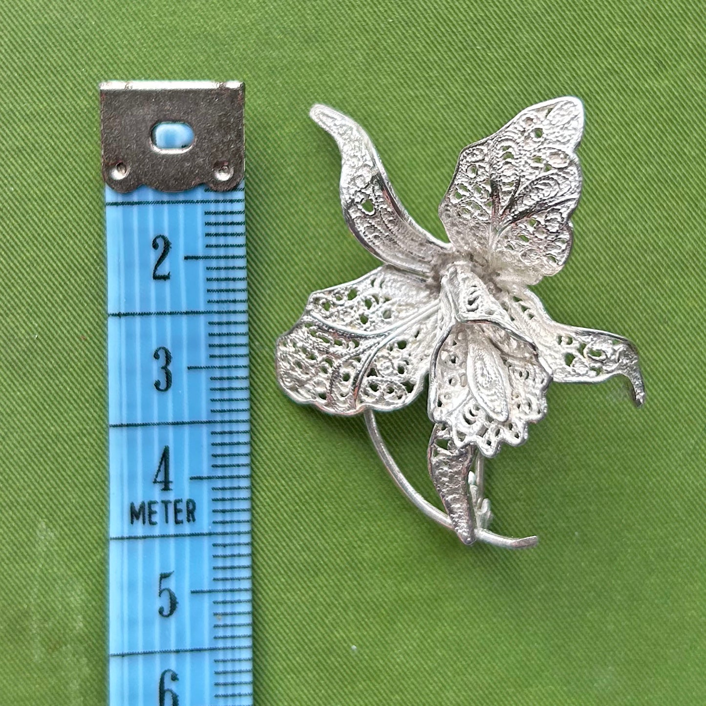 Brooch - Vintage - 935 Silver - Filigree Daffodil (Preloved)