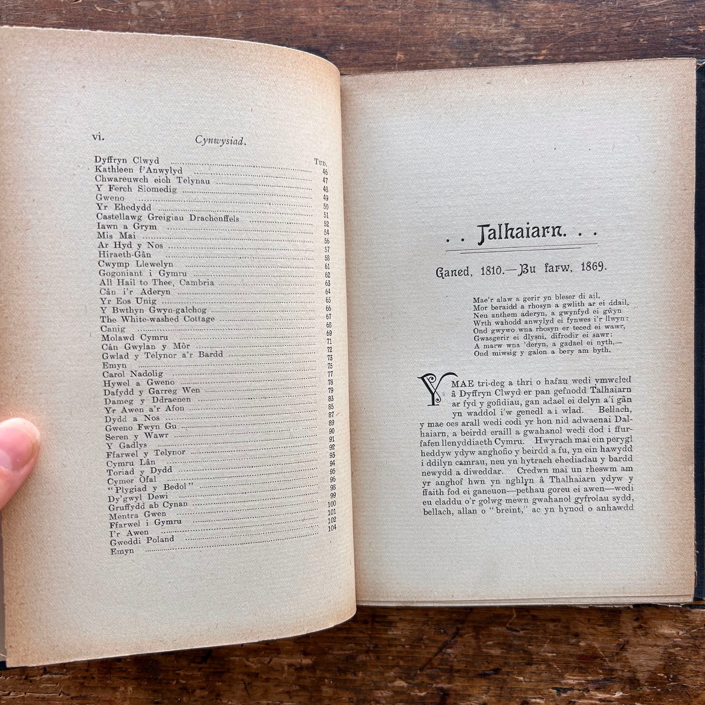 Caneuon Talhaiarn gyda Rhagdraeth - Anthropos - 1902? (Preloved)