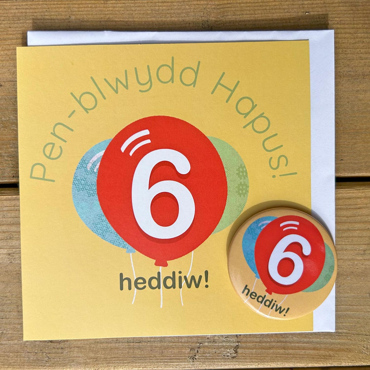 TRADE - Card - Happy Birthday - Penblwydd Hapus - Kids - Choose your age x6