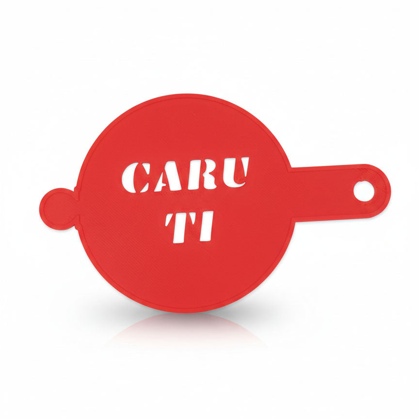 Stencil - Coffee / Latte Art - Caru Ti / Love You