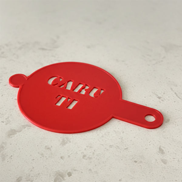 Stencil - Coffee / Latte Art - Caru Ti / Love You