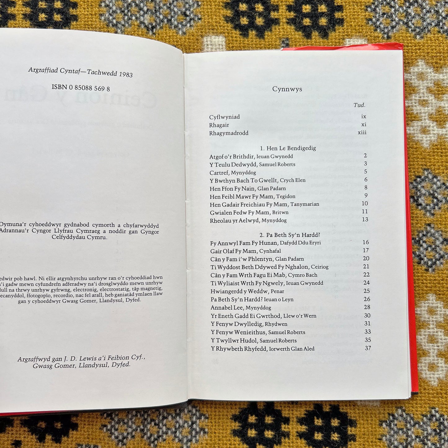 Ceinion y gan - Detholiad o Ganeuon Poblogaidd Oes Victoria - Caneuon (Preloved)