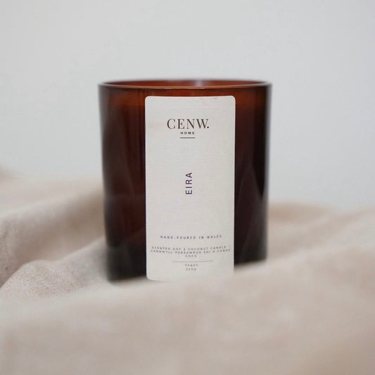 Candle - Cenw - Amber Votive - Eira / Snow