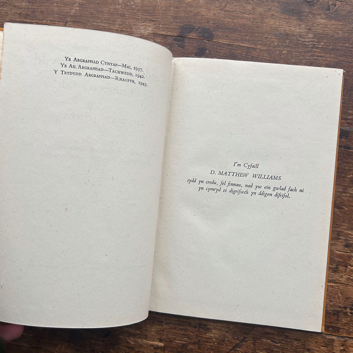 Cerddi Digri Newydd - A Phethau o'r Fath - Idwal Jones 1943 (Preloved)