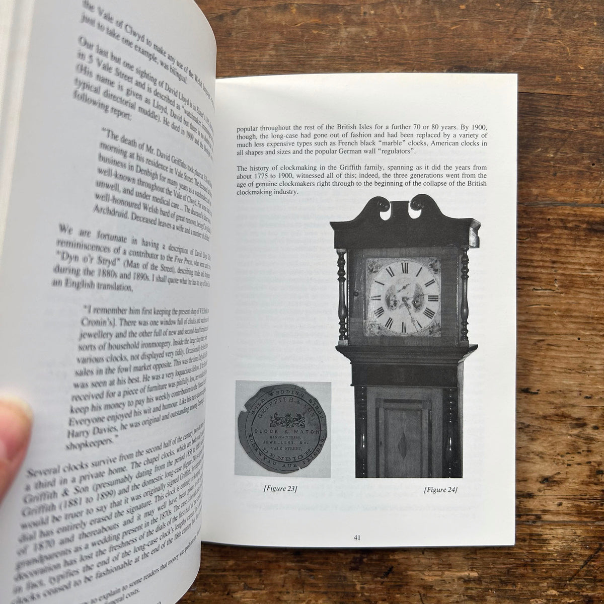Clockmaking in the Vale of Clwyd - Paul Parker 1993 (Preloved)