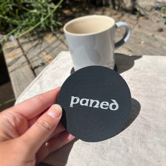 Coaster - Welsh Slate - Cuppa / Cup of Tea / Paned