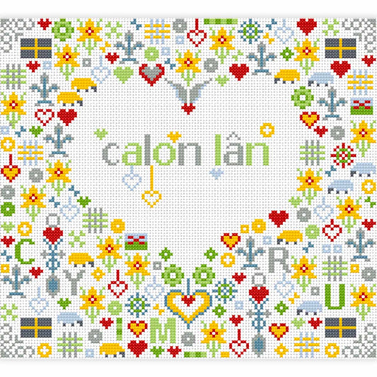 Cross Stitch Kit - Welsh - Calon Lan