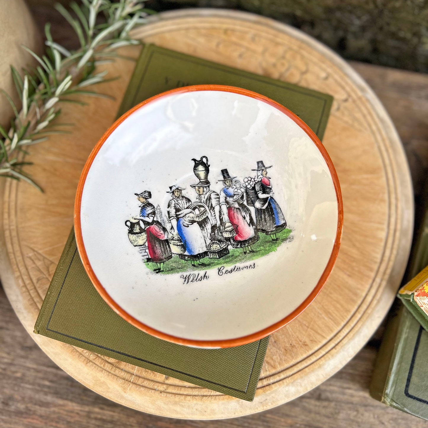 Cup & Saucer - Welsh Costumes - Vintage Souvenir (Preloved)