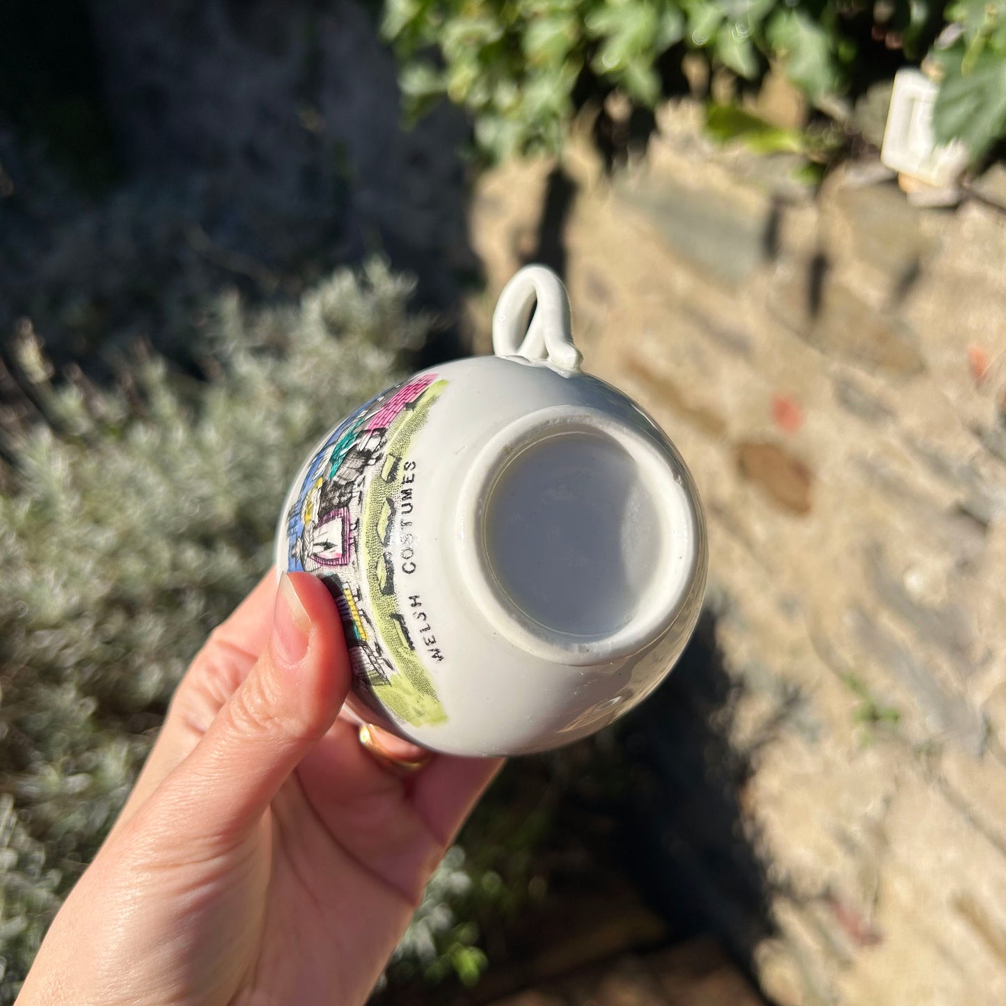Cup & Saucer - Welsh Costumes - Antique Souvenir (Preloved)