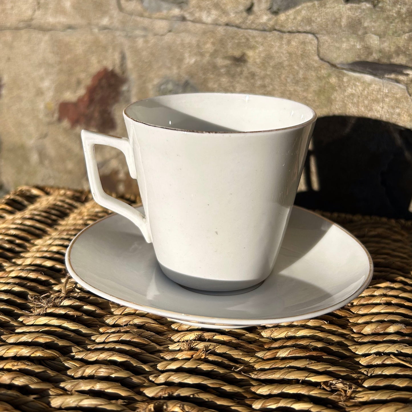 Cup & Saucer - Welsh Costumes - Welsh Tea Party - Antique Souvenir (Preloved)