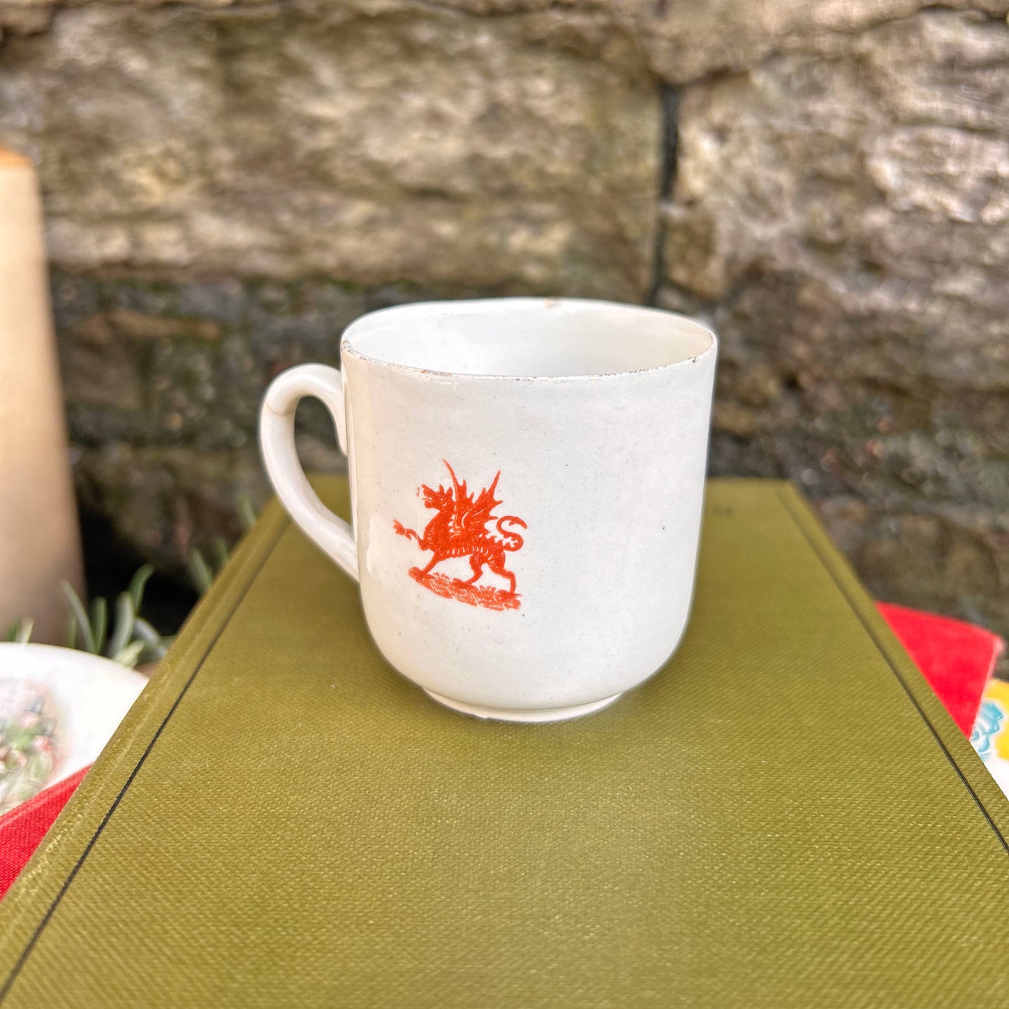 Cup & Saucer - Welsh Tea Party - Vintage Souvenir (Preloved)