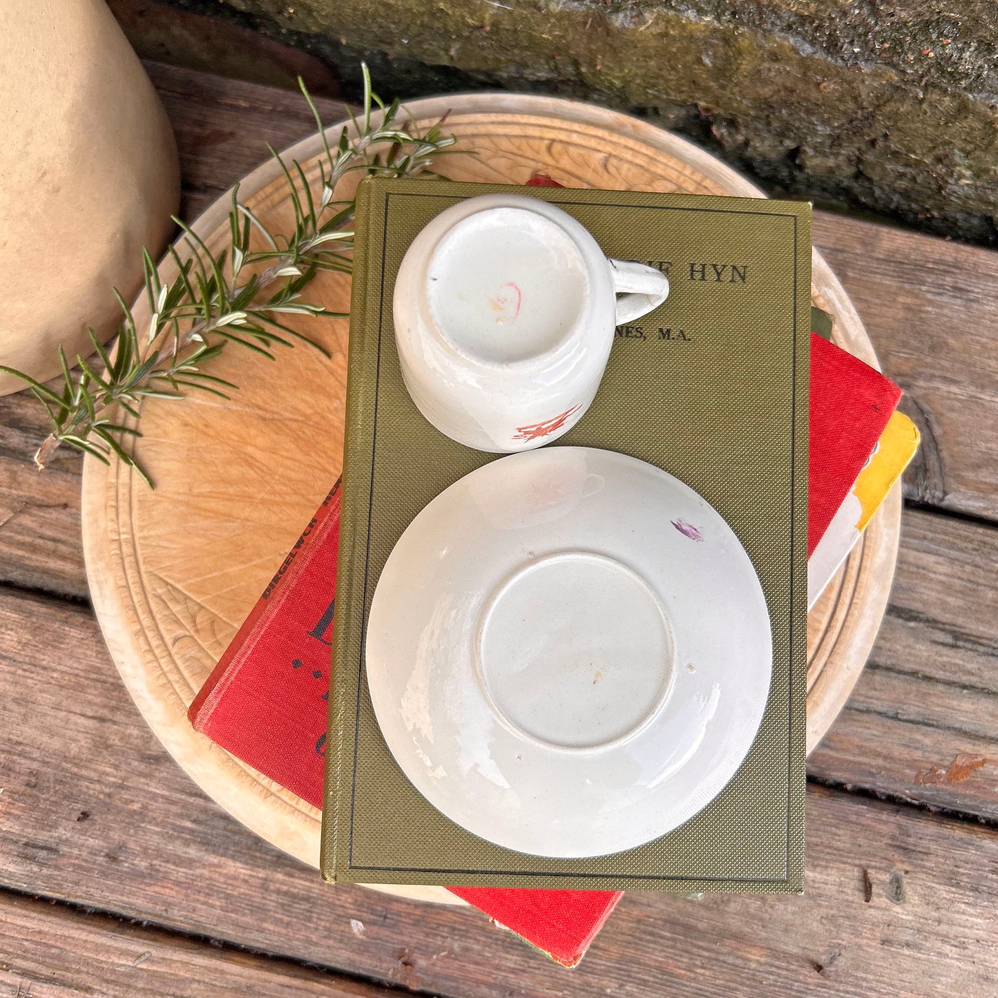 Cup & Saucer - Welsh Tea Party - Vintage Souvenir (Preloved)
