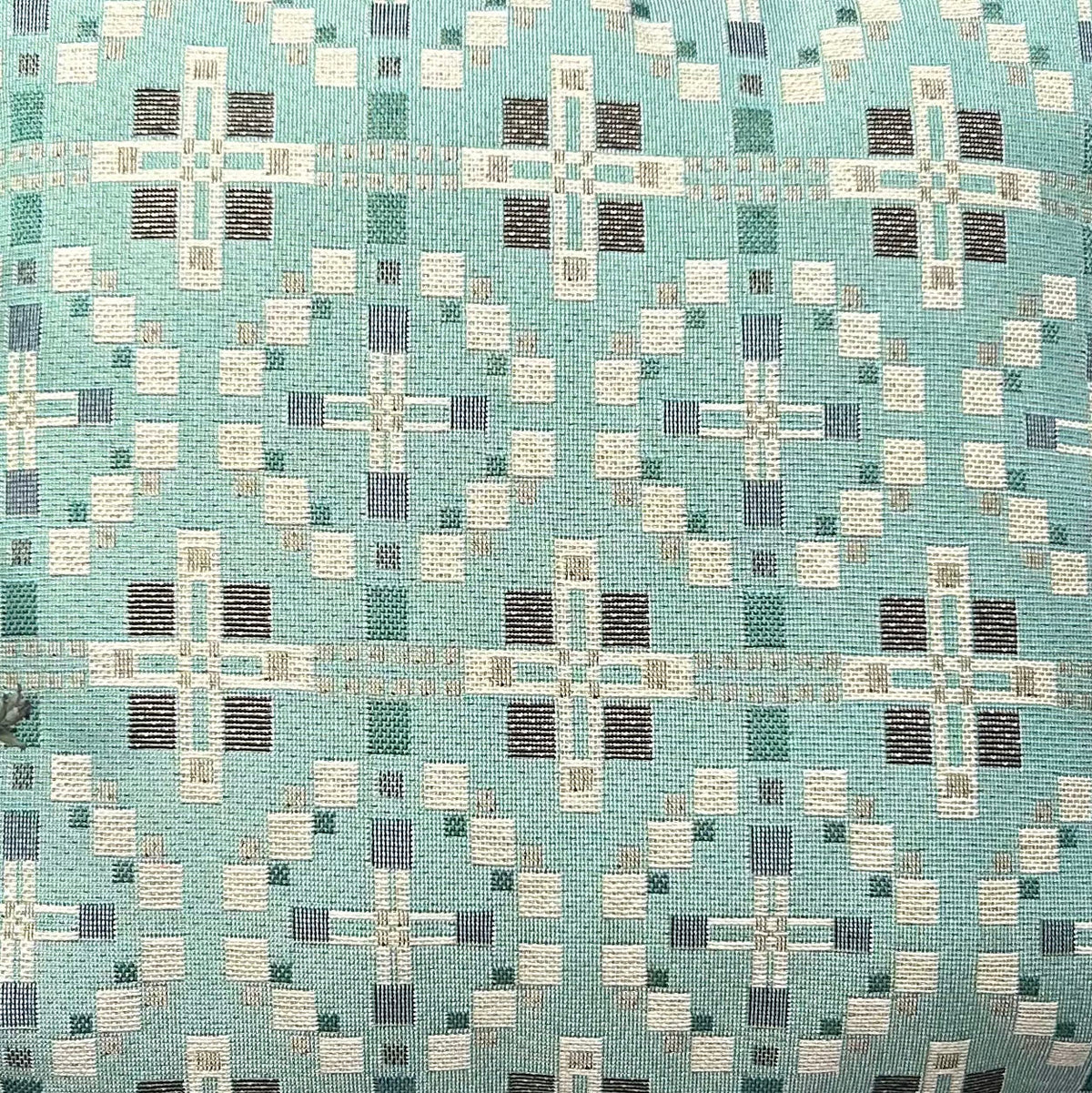 Cushion - Welsh Tapestry Cross - Mint Green