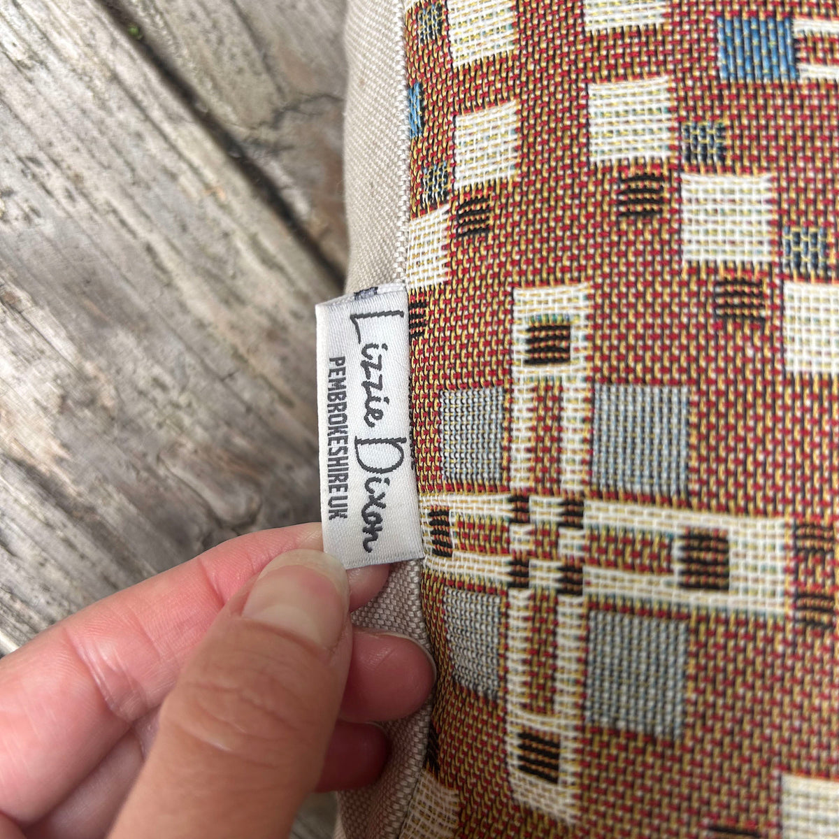 Cushion - Welsh Tapestry Cross - Terracotta Brown