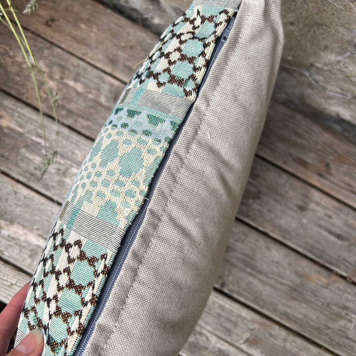 Cushion - Welsh Tapestry Design - Sea Blue & Driftwood