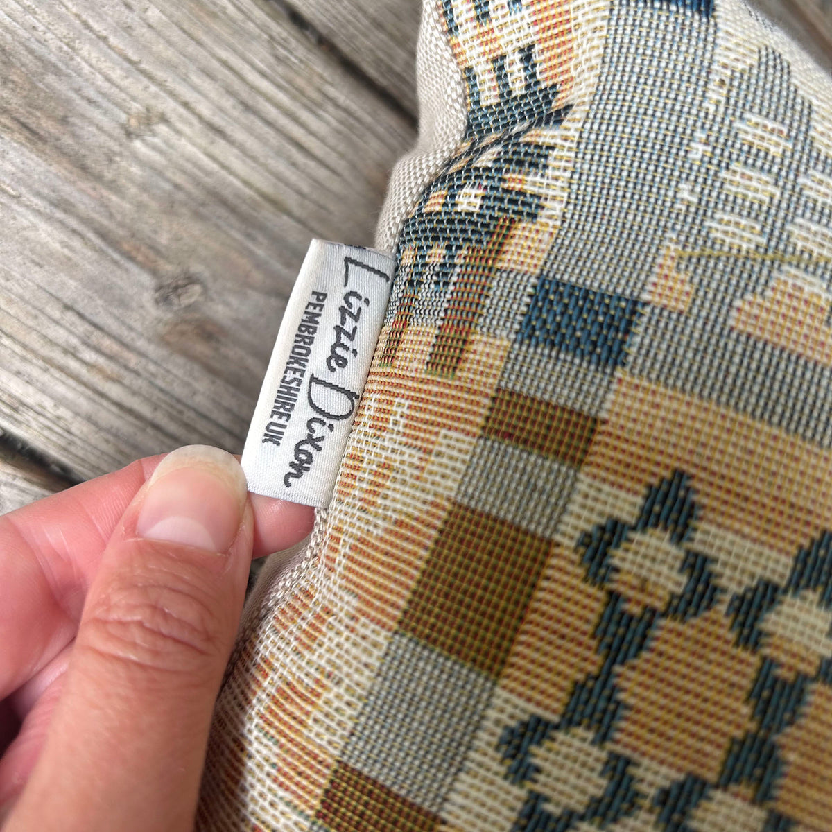 Cushion - Welsh Tapestry Design - Terracotta & Stone