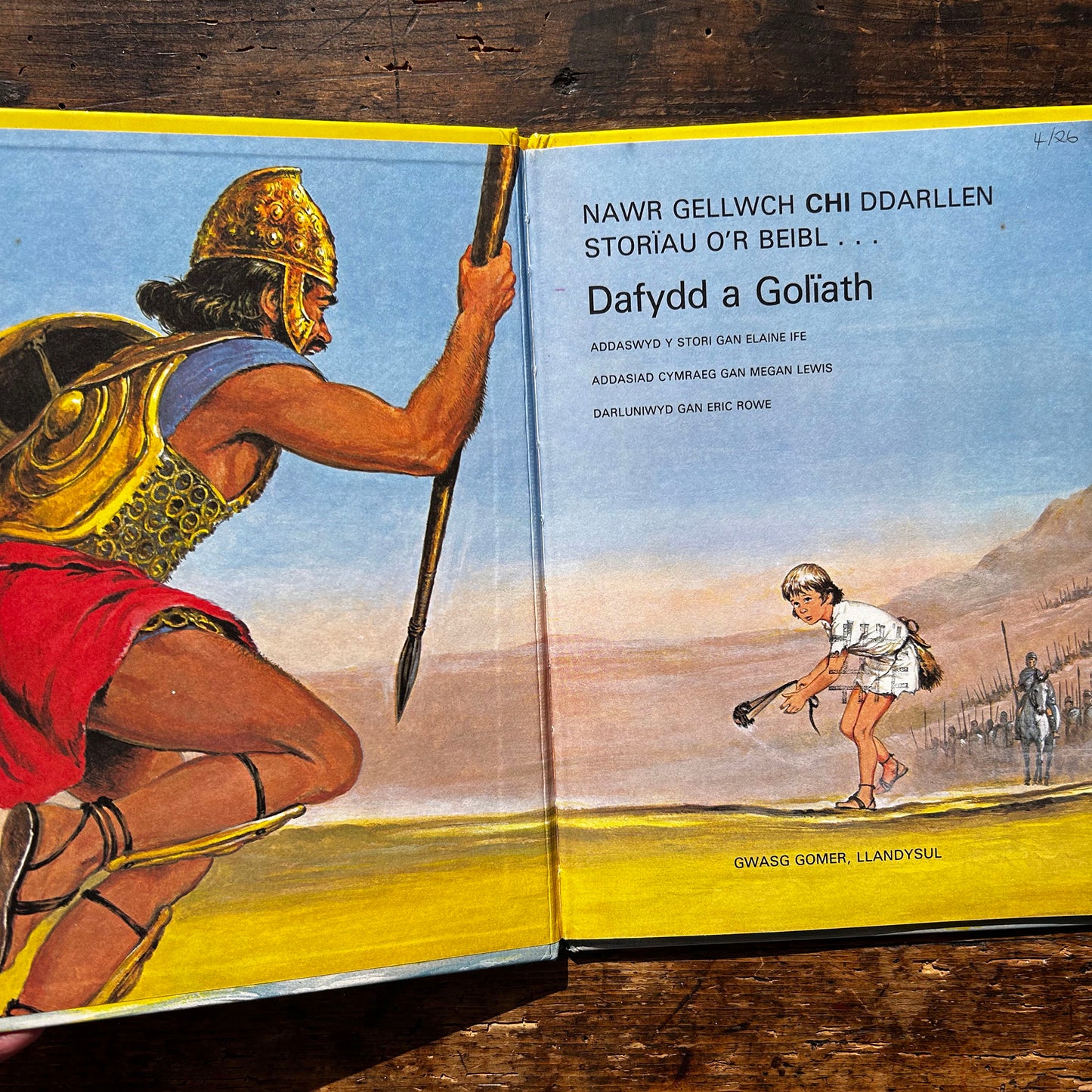 Dafydd a Goliath - Nawr Gellwch Chi Ddarllen - Storiau O'r Beibl - 1982 (Preloved)