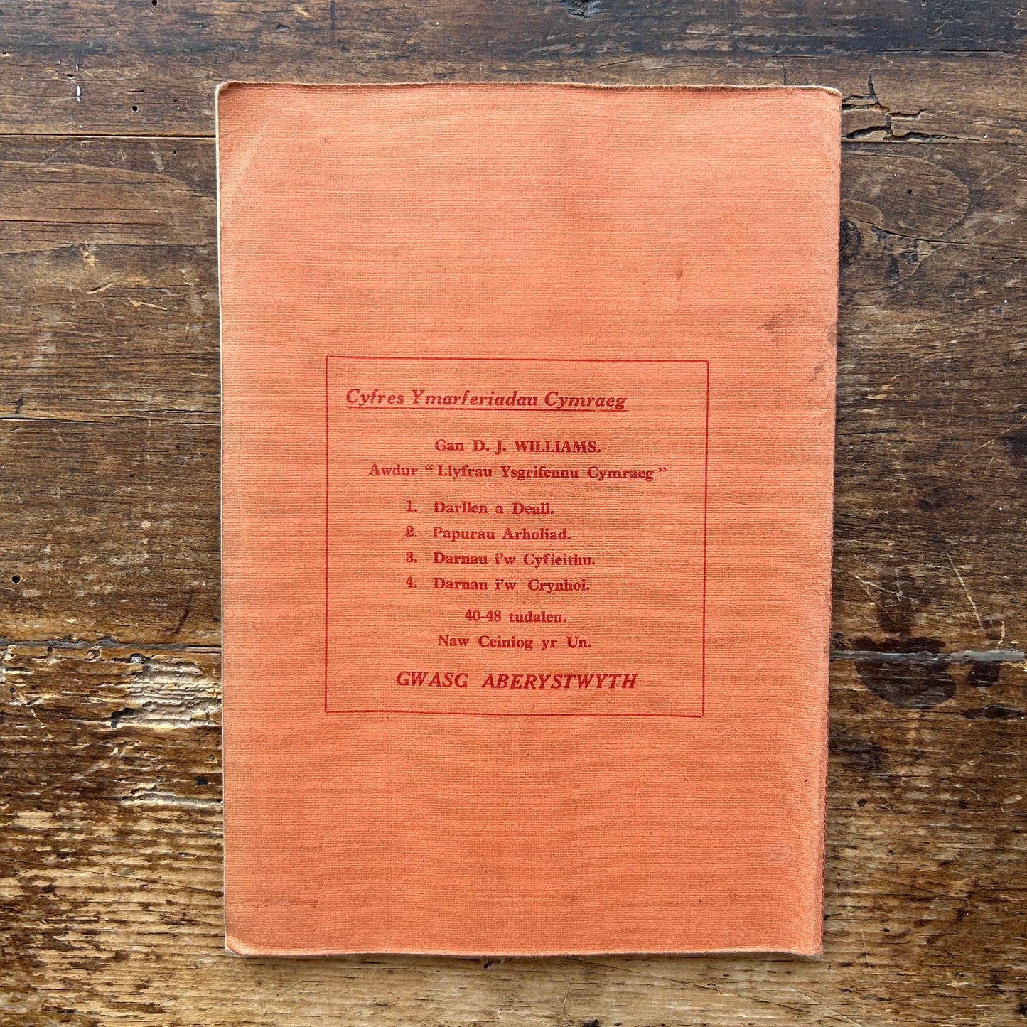 Darnau I'w Crynhoi - Cyfres Ymarferiadau Cymraeg IV - 1935 (Preloved)