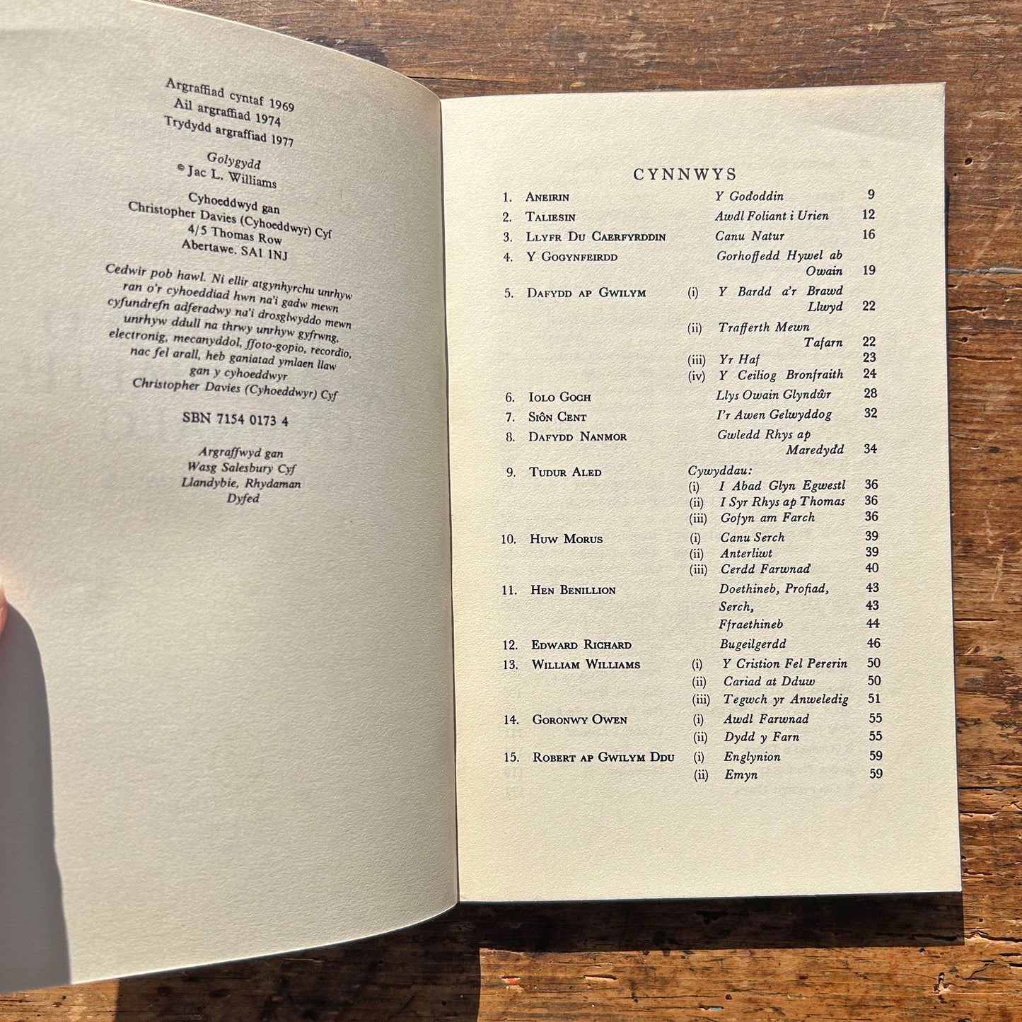 Detholiad o Farddoniaeth Cymraeg - Poetry for Welsh Learners - Jac L. Williams (Preloved)