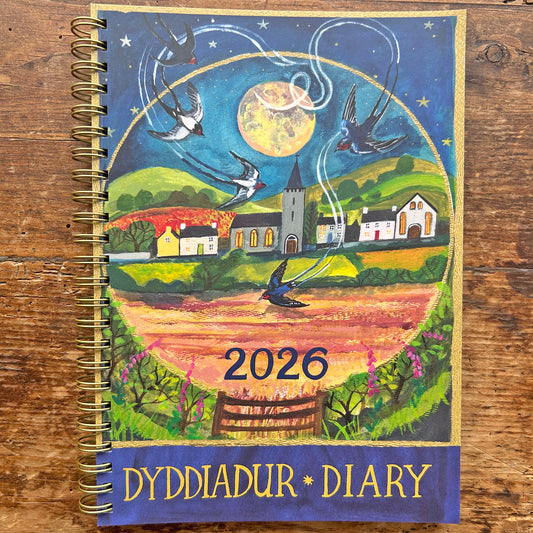 Diary / Dyddiadur - Welsh Language - Full Moons - 2026