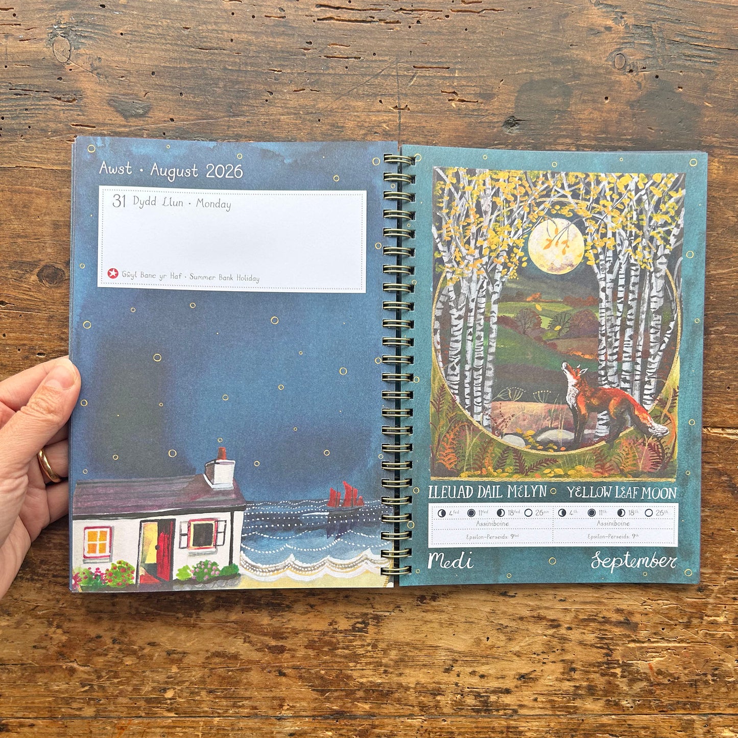 Diary / Dyddiadur - Welsh Language - Full Moons - 2026