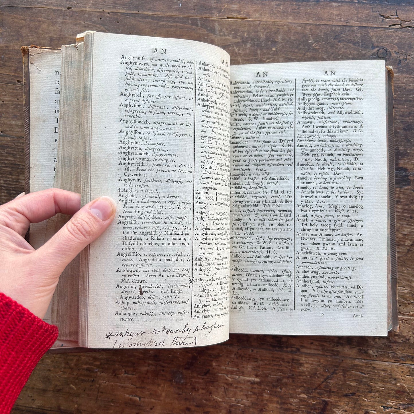 Dictionary / Geiriadur - Antiquae Linguae Britannicae - Richards Welsh & English - Antique 1759 (Preloved)