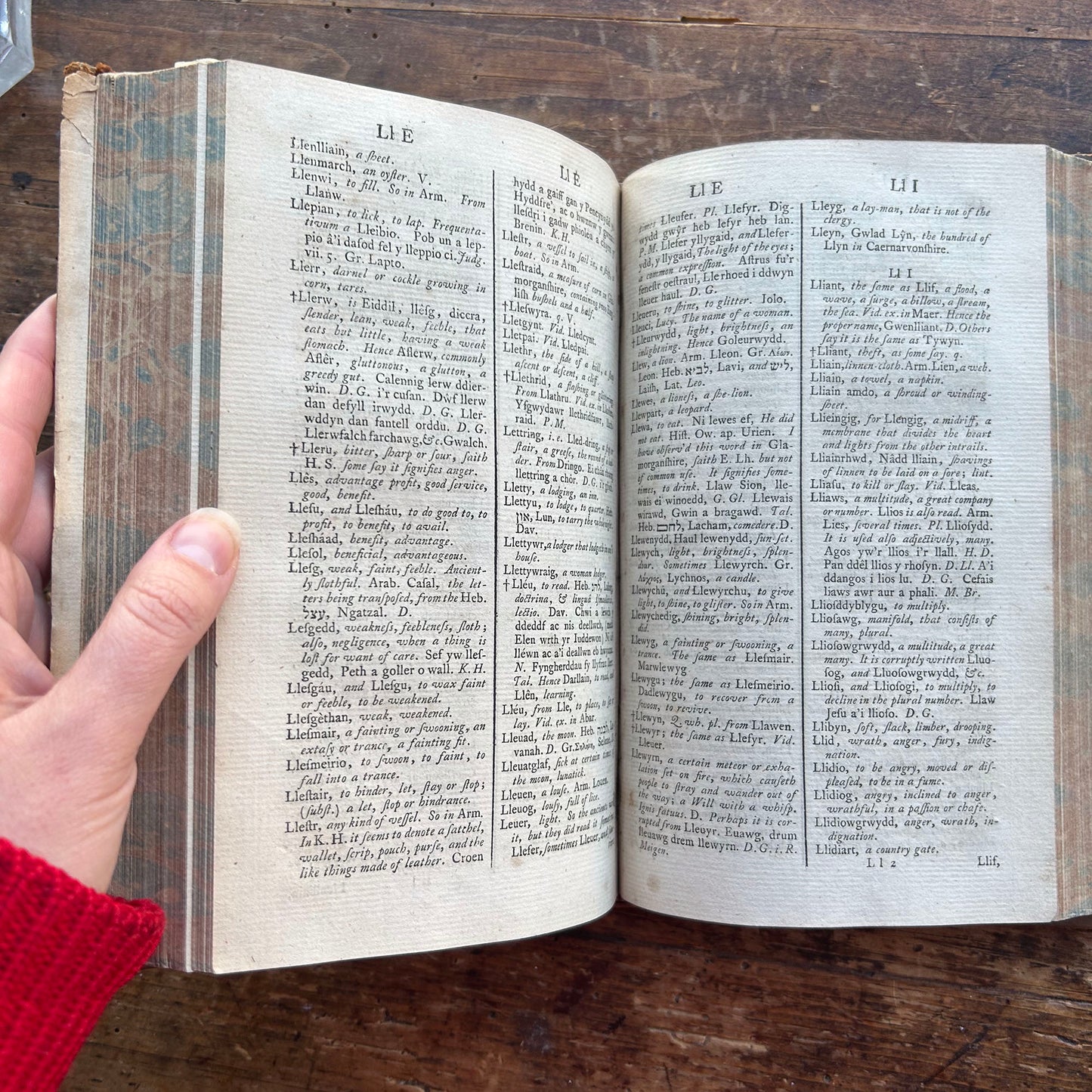 Dictionary / Geiriadur - Antiquae Linguae Britannicae - Richards Welsh & English - Antique 1759 (Preloved)