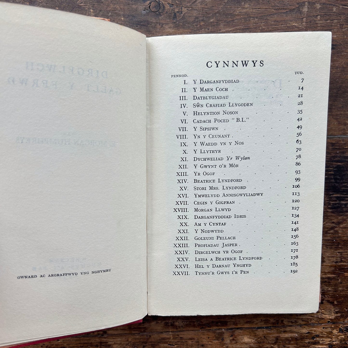 Dirgelwch Gallt y Ffrwd - E. Morgan Humpreys - 1938 (Preloved)