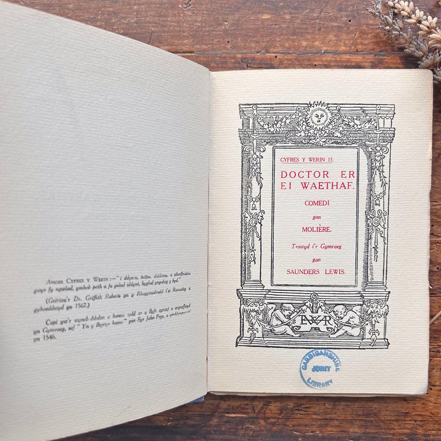 Doctor er ei Waethaf - Moliere - 1924 (Preloved)